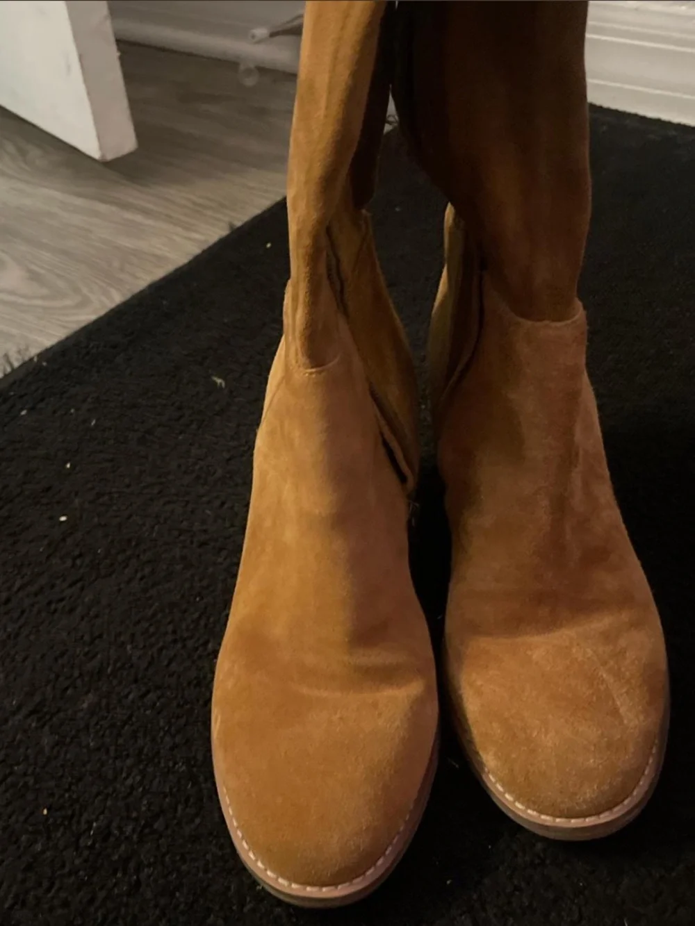 Classic Women's Tall Suede Boot in Cognac